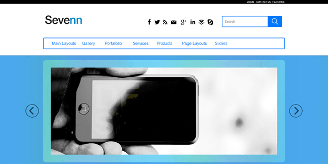 Sevenn – Free iOS 7 Look alike Responsive WordPress Theme