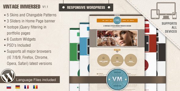 Vintage Immersed – Multipurpose WordPress Theme Review & Free Download