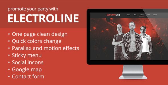 ElectroLine - Event Promo Muse Template free download