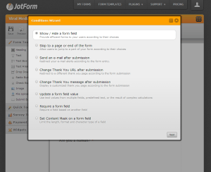JotForm · Form Builder - Conditions - viralmediatoday.com.