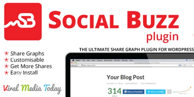 Mashable Like Social Media Sharing Button for WordPress with Share Graph
