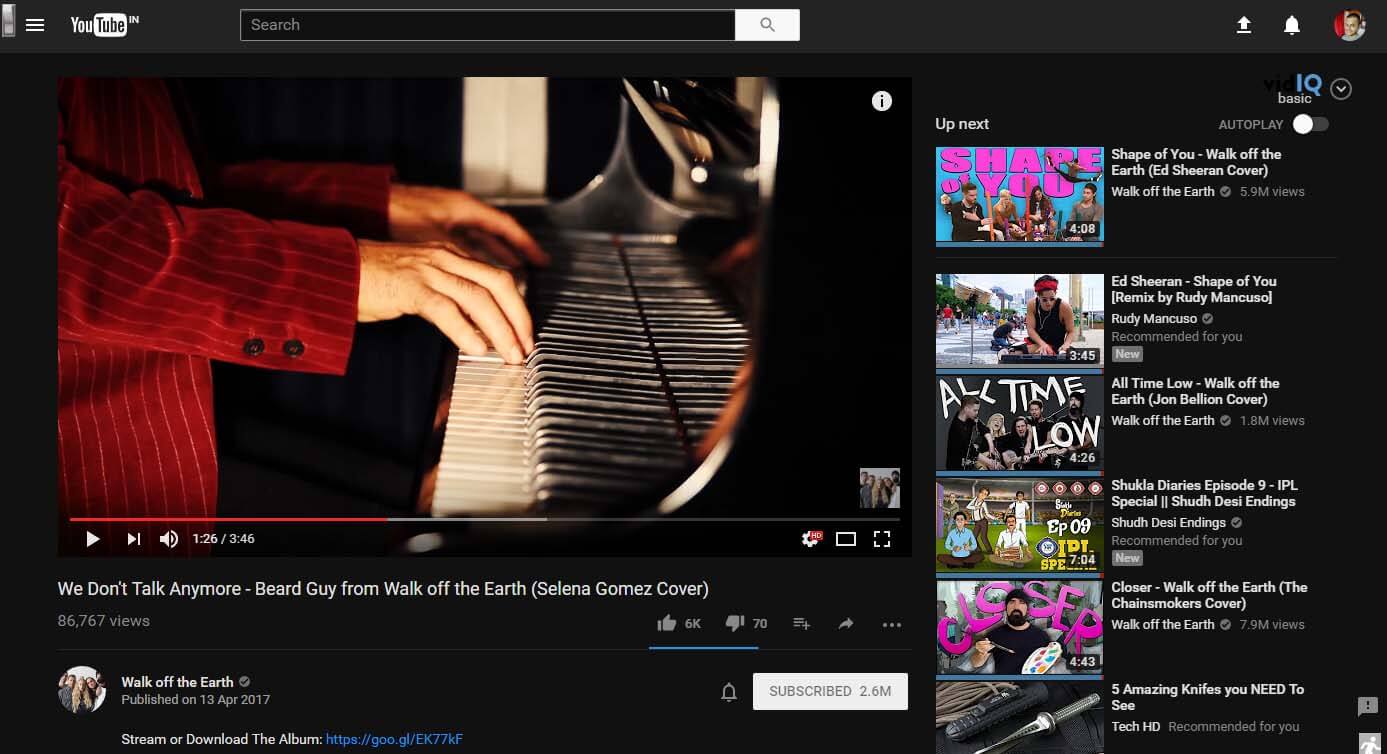 Steps to Activate Official YouTube Dark Mode